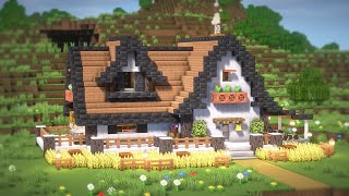 Minecraft: How To Build a Pale Oak House (House Tutorial) (#61) | 마인크래프트 건축, 참나무 집, 인테리어