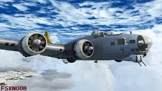 Boeing B-17 Flying Fortress - Bombing Europe - FSX Gameplay PC HD