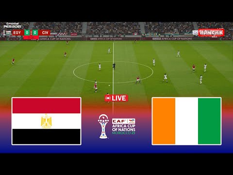 🔴LIVE : EGYPT vs IVORY COAST - Africa Cup of Nations 2025 CAF Quarter Final | Pes 21 Simulation