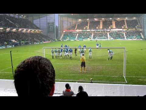 Irvine Meadow Free Kick v Hibs (Scottish cup 4th Rnd)