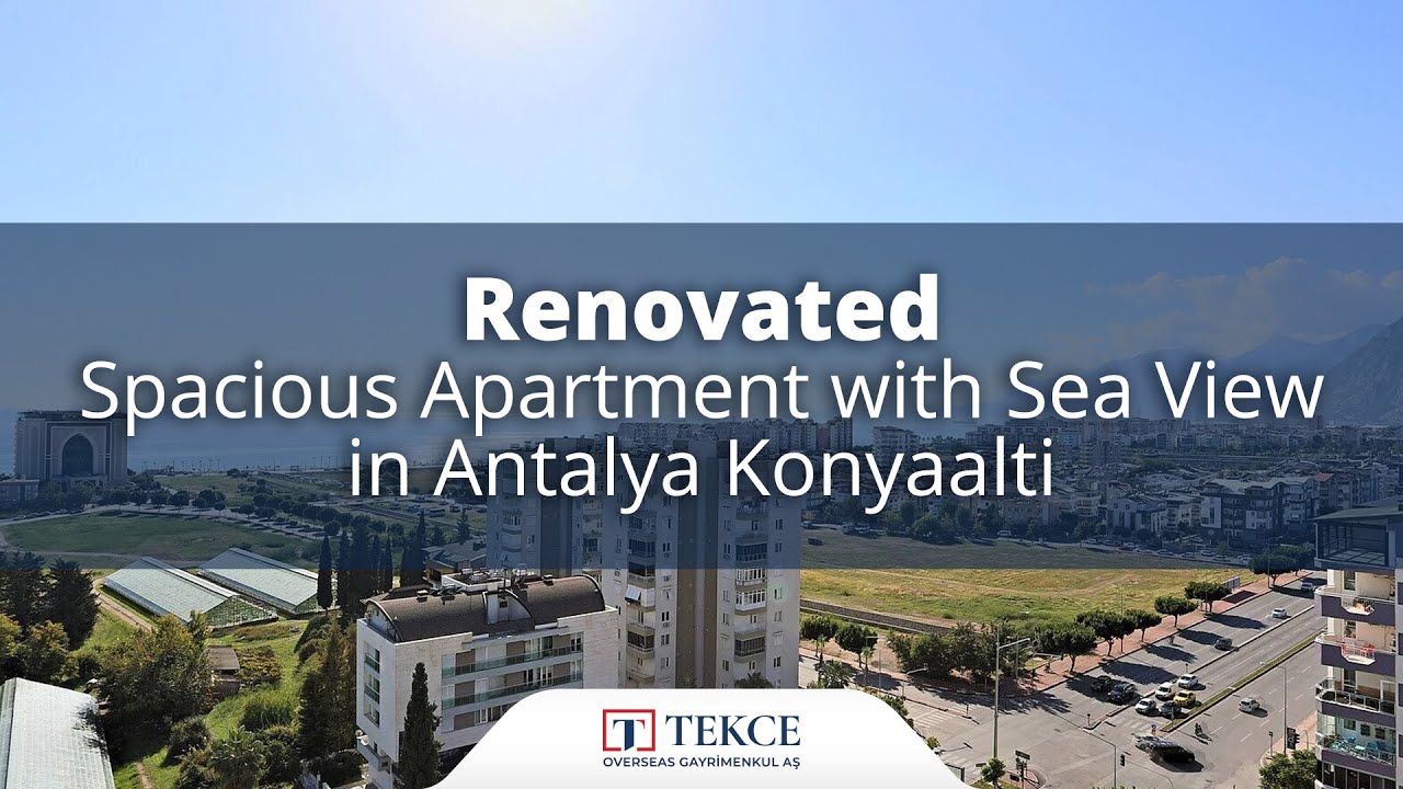 Appartement Récemment Rénové Près de Mer à Antalya Konyaalti