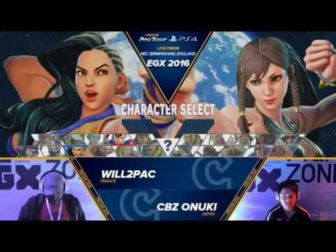 SFV: Will2Pac vs CBZ Onuki - EGX 2016 Top 8 Losers - CPT 2016