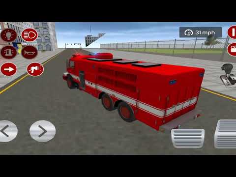 Real Fire Truck Driving Simulator  – American fire fighting Rescue Van driving