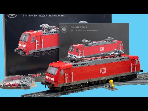 Review & Fahrtest Stone-Heap Traxx 3 in 1 Klemmbaustein Set BR 146 185 mit DB Lizenz