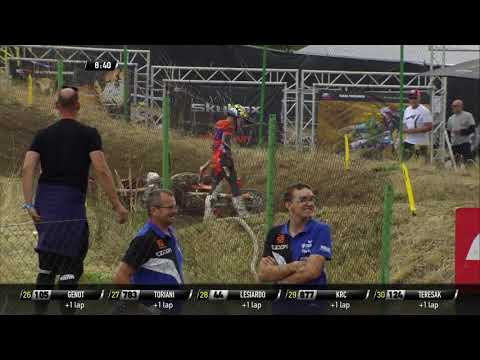 Tom Vialle & Calvin Vlaanderen crash - MX2 Race 1 MXGP of Czech Republic 2019