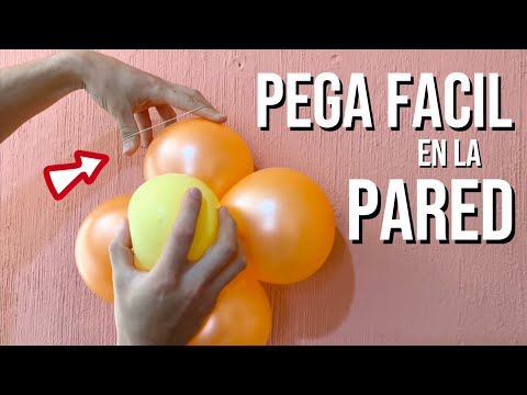 Truco INCREIBLE 🎈 para DECORAR con GLOBOS en la pared // DECORACIONES de GLOBOS  con una liga