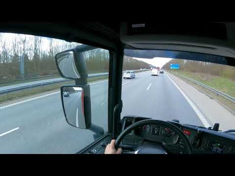 PoV Driving Scania P410 Car Carrier - 07-04-2021 Lyngby - Ringsted