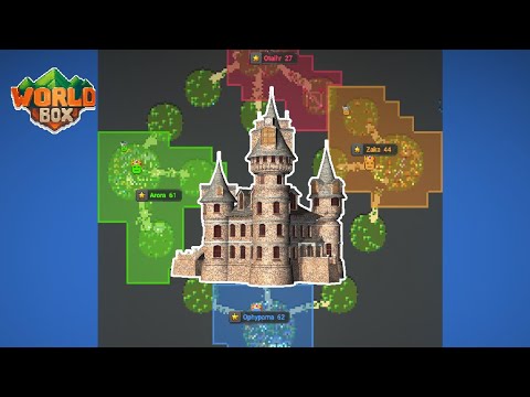 4 Kingdoms Fight For Castle Defense - WorldBox