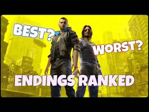 Part of a video titled CYBERPUNK 2077 Endings Ranked (Worst to Best) - YouTube