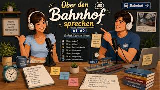 How to talk about train stations in German | German Podcast for Real Conversation | learn german