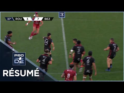 PRO D2 - Résumé Rouen Normandie Rugby-AS Béziers Hérault: 26-21 - J29 - Saison 2021/2022