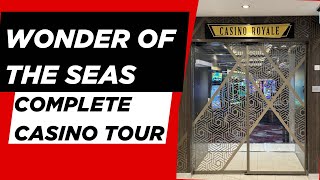 Wonder of the Seas Casino Tour: Slots, Table Games & NON-SMOKING Room (4K)