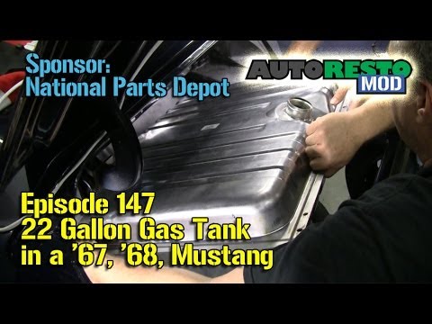 Classic Car 22 Gallon Gas Tank in a '67, '68, Mustang  Episode 147 Autorestomod