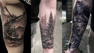 Men Forest Tattoos Sleeve Design | Forest Arm Tattoo Sleeve Design | Most Attractive Forest Tattoos.