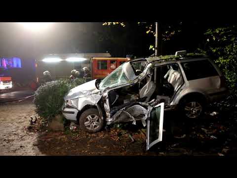 Schwerer Verkehrsunfall in der Bergstedter Chaussee (2017-10-22)