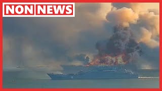 Horrifying Moment Ukraine Successfully Targeted 4 Russian Ships