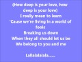 Glee - How deep is your love - Lyrics 