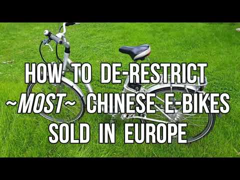 How to de restrict most chinese Ebikes sold in Europe in under 60 seconds