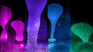 Regen Musik zum entspannen mit Lavalampen Hintergrund