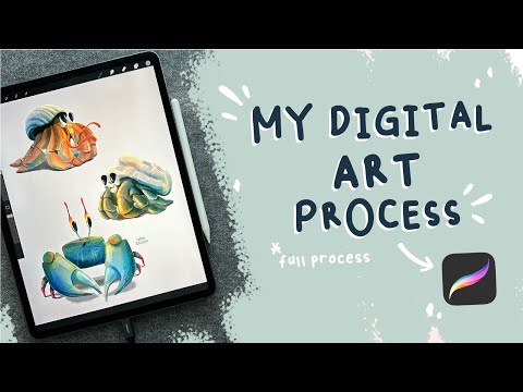 How I Use Procreate to Draw | Full Digital Illustration Process