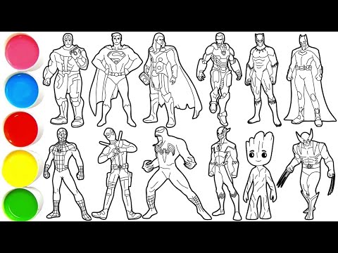 Draw 12 Legendary Superheroes in Minutes - Superman, Thor, Iron Man, Batman, Spider-Man & others