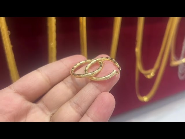 حلق ذهب عيار 18