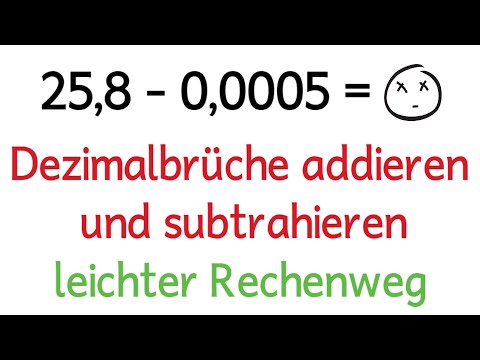 Dezimalzahlen addieren und subtrahieren (schriftlich) - Kommazahlen