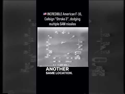 F 16 USAf intense moments to scape of SAM missiles