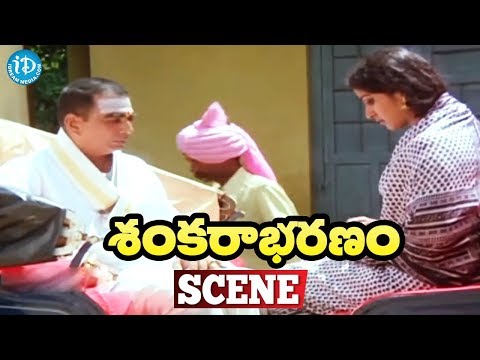 Sankarabharanam Movie Scenes - Janaki Fires On Shankara Sastry  || J.V. Somayajulu