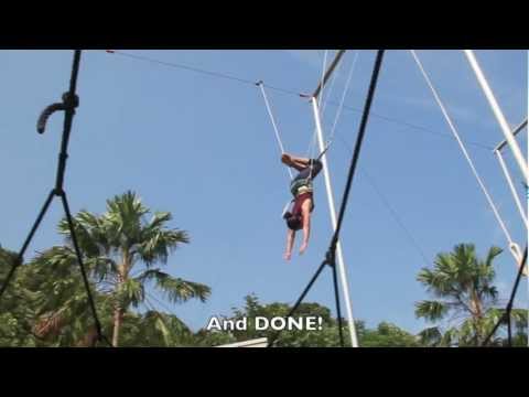 The Trapeze - Tom and Elaine learn how to trapeze on Sentosa Island, Singapore