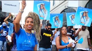 Jade Novah performs "All Blue" with second line in New Orleans
