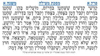 מסכת מעילה פרק א משנה א