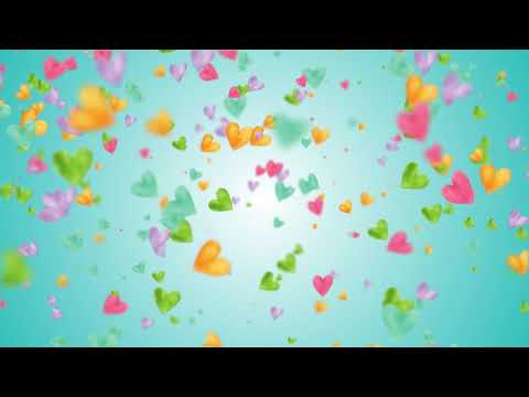 60:00 Minutes / Hand drawn Colorful Heart Shapes Background  Featuring Valentine’s Day 4K (Free)