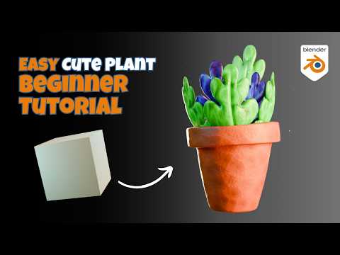 Blender Beginner Tutorial — Stylised 3D Plant with PBR Materials