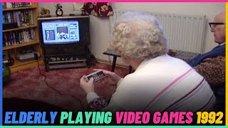 Elderly Couple Playing Video Games In 1992