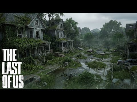 The Last of Us Ambience 🌿| Nature Reclaiming the Suburbs in Rainy Apocalypse