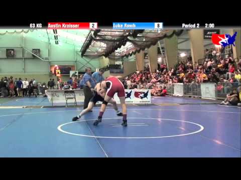 Austin Kraisser vs. Luke Rowh at 2013 FILA Cadet Nationals - FS