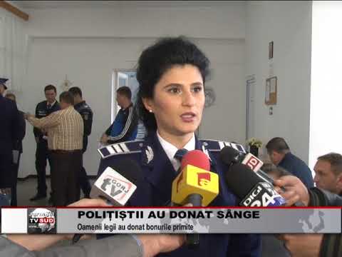 politistii au donat sange