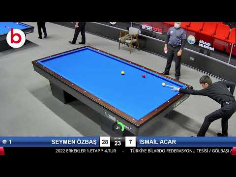 SEYMEN ÖZBAŞ & İSMAİL ACAR Bilardo Maçı - 2022 ERKEKLER 1.ETAP-4.TUR