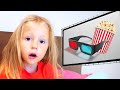 Nastya quer ir ao cinema com o pai, contos infantis portugueses Nastya quer ir ao cinema com o pai, contos infantis portugueses