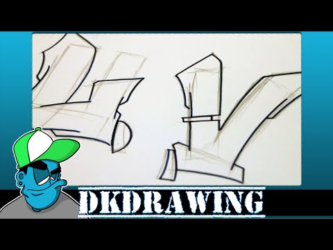 Graffiti Tutorial for beginners - How to draw cool letters U & V