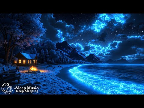 Peaceful Deep Sleep (No Ads) • Peaceful Night Beach Lulls You To Sleep • Reduce Stress,  Anxiety