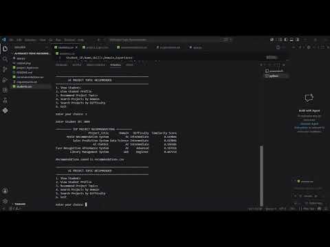AI Project Topic Recommender