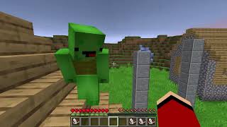JJ and Mikey Escaping from BLOOD MOON VILLAGE in Minecraft - Maizen
