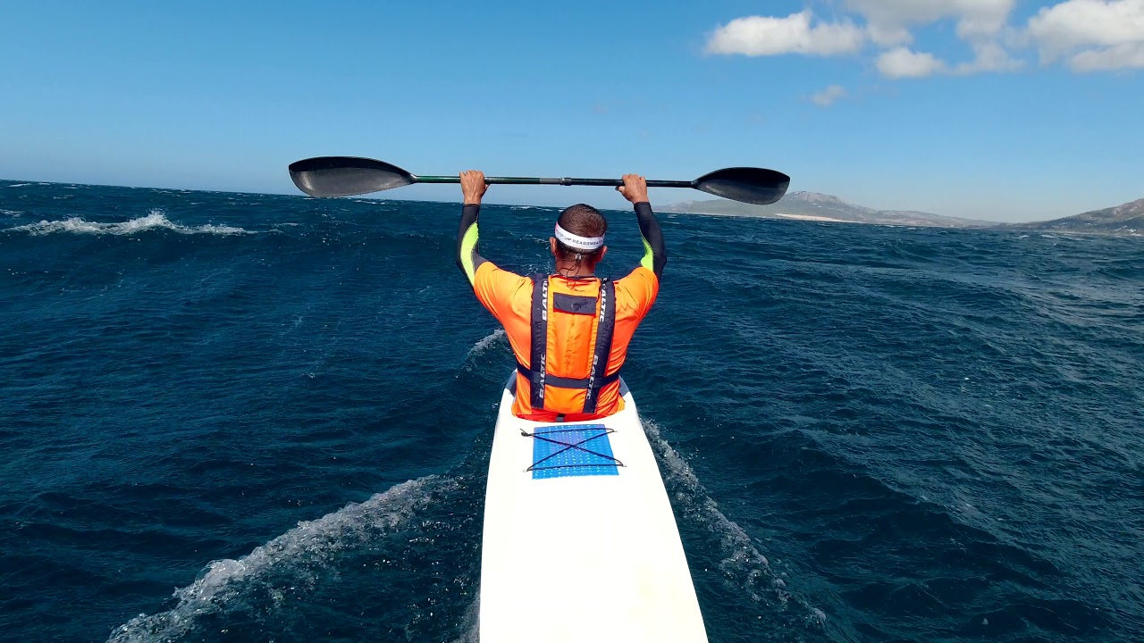 DOWNWIND SURFSKI PADDLING TARIFA (Full length unedited)