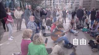 市庁舎前広場コロナデモ　16 05 2020　ドイツ Hamburg