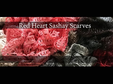 How to make scarves using Red Heart Sashay Yarn