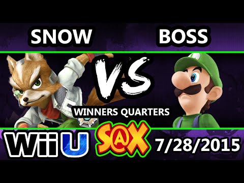 S@X 108 - Snow (Fox) Vs. WS | Boss (Luigi) SSB4 Winners Quarters - Smash wii U - Smash 4