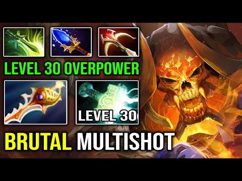 BRUTAL LEVEL 30 Multishot Clinkz Rapier Mjollnir + Daedalus Vs Hard Carry Terrorblade Dota 2