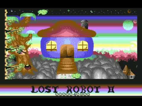 Lost Robot 2 Game Demo, C64, 1993, Shoot"em Up, Hires Bitmap Scrolling & Parallax Scrolling